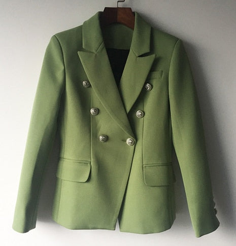 Veste Femmes de TOP QUALITE Double Breasted avec Boutons en Métal Lion Taille S-XXXL-veste-Adrienne&Sandrine