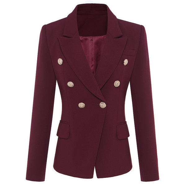 Veste Femmes de TOP QUALITE Double Breasted avec Boutons en Métal Lion Taille S-XXXL-veste-Adrienne&Sandrine