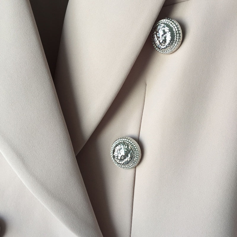 Blazer Croisé à Boutons Métal Lion Taille S-XXL-veste-Adrienne&amp;Sandrine