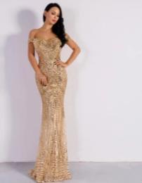 robe de soirée robe maxi à paillettes Paradis