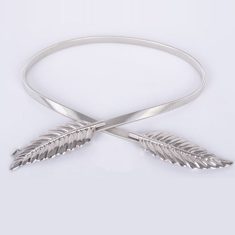 Metal Flower Leaf Belts