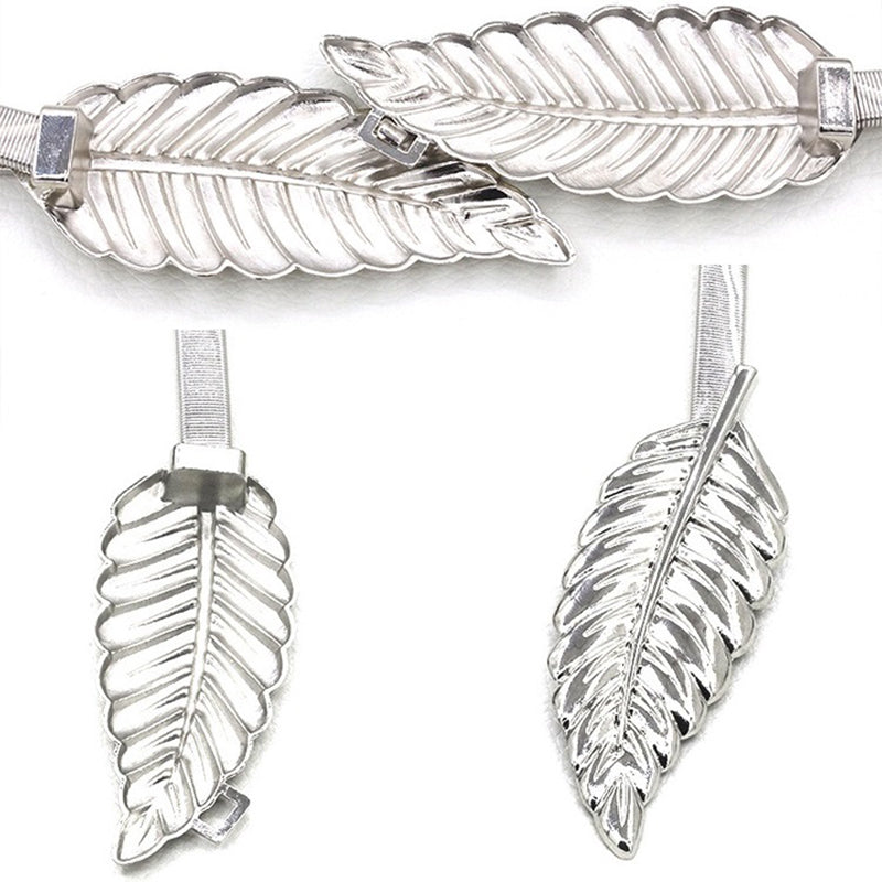 Metal Flower Leaf Belts