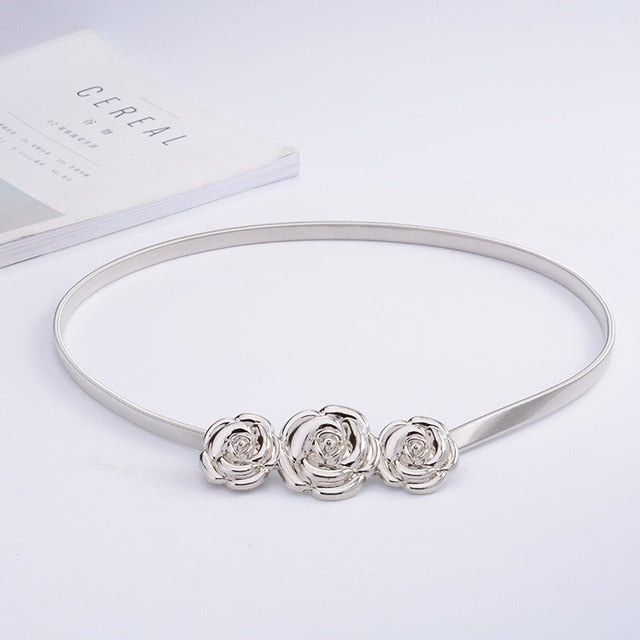 Metal Flower Leaf Belts