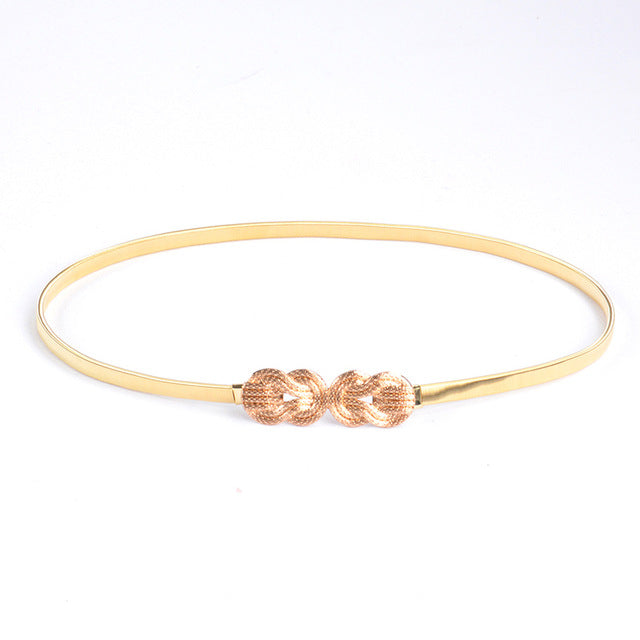 Metal Flower Leaf Belts
