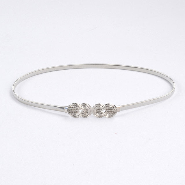 Metal Flower Leaf Belts