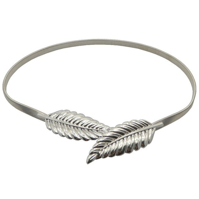 Metal Flower Leaf Belts