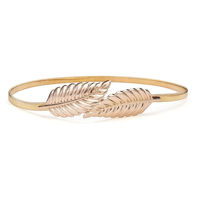 Metal Flower Leaf Belts