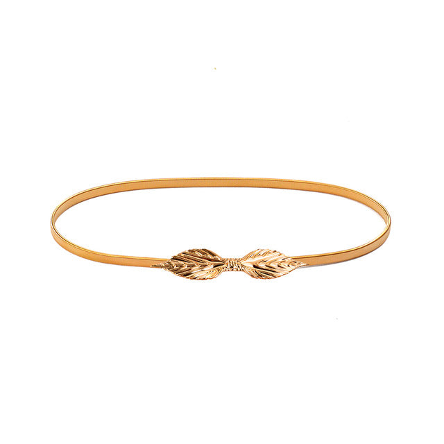 Metal Flower Leaf Belts