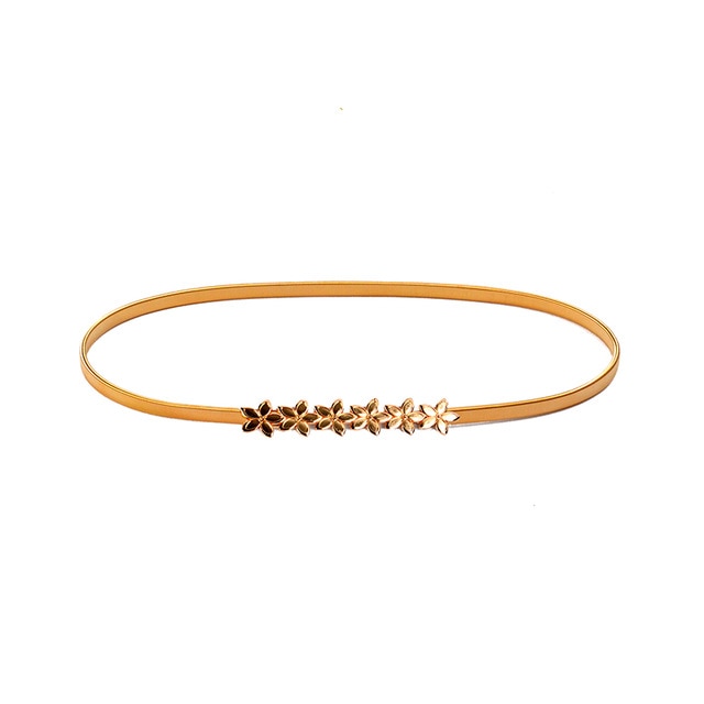 Metal Flower Leaf Belts
