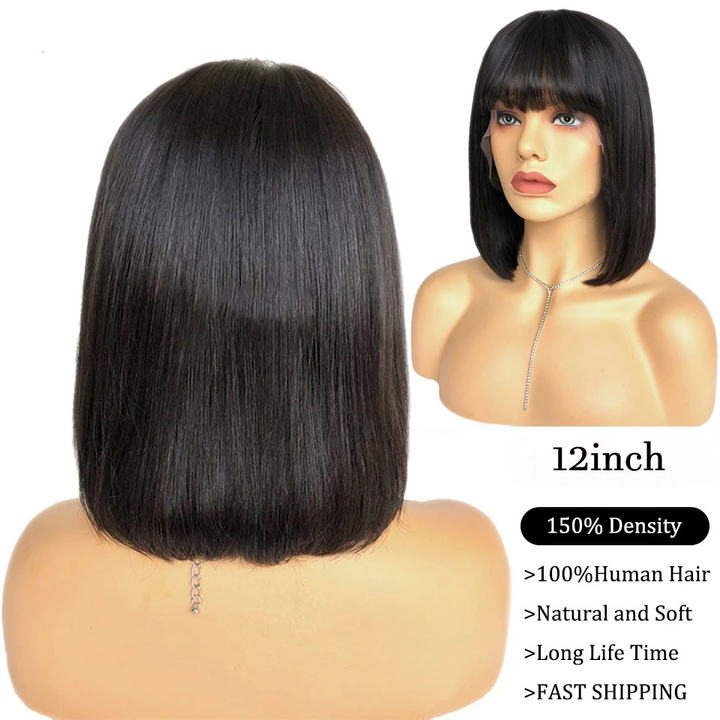 Perruque brésilienne de cheveux remy avant lacet dentelle pré épilée-Adrienne&amp;Sandrine